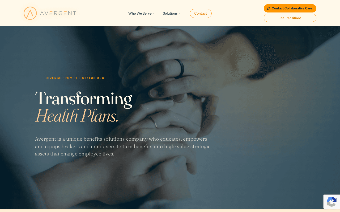 Avergent, a website I designed and built