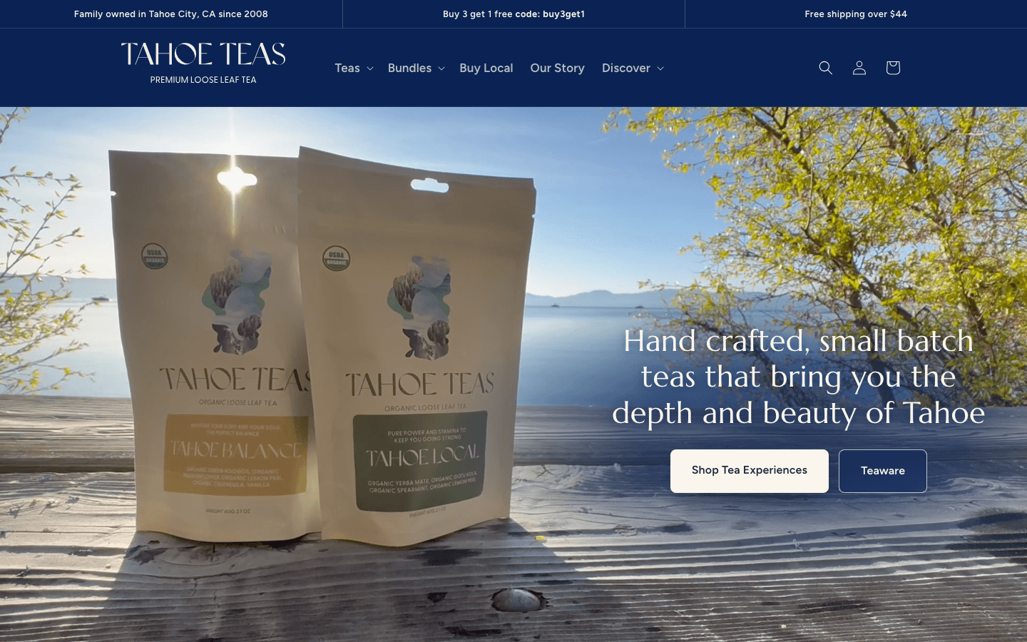 Tahoe Teas Storefront